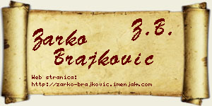 Žarko Brajković vizit kartica